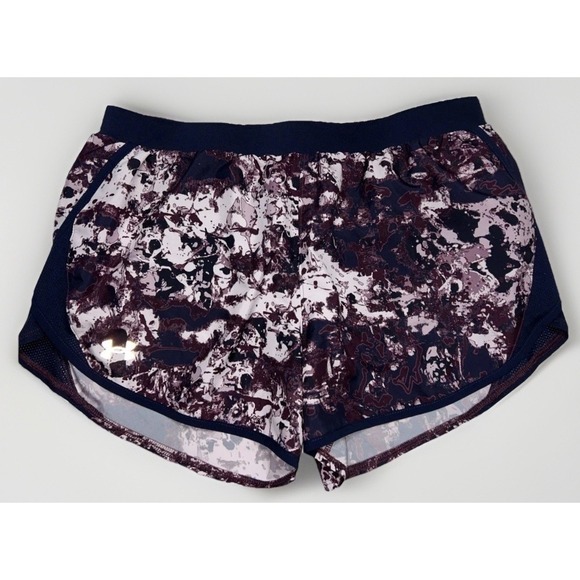 Under Armour Pants - Women's UNDER ARMOUR UA‎ Fly-By 2.0 Printed Shorts Ash Plum / Midnight Large EC